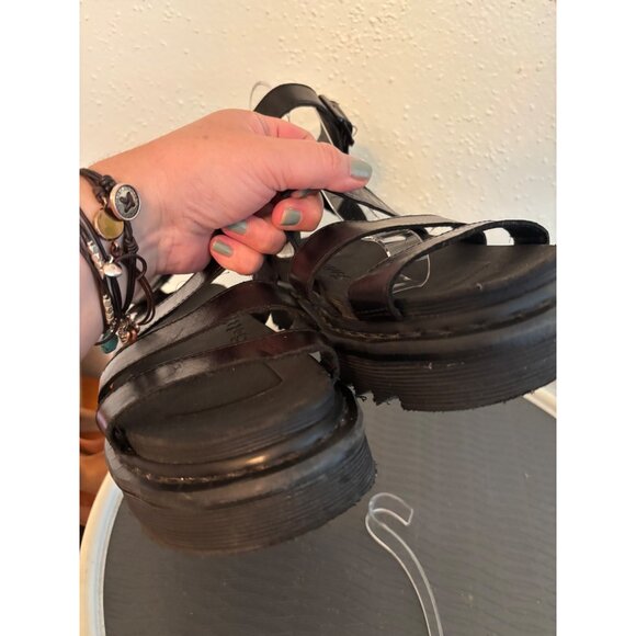 Dr. Martens Blaire Fisherman Sandals Black Hydro Leather Adjustable Ankl… - Picture 15 of 15